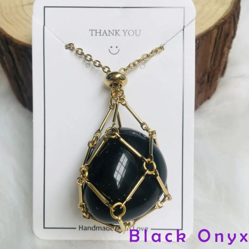 Crystal Stone Holder Necklace
