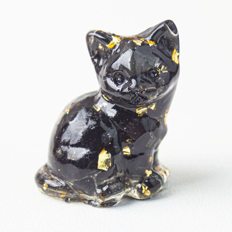 Handmade Natural Crystal Gemstone Sitting Cat