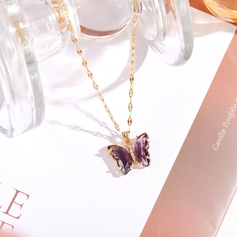 Crystal Butterfly Necklace