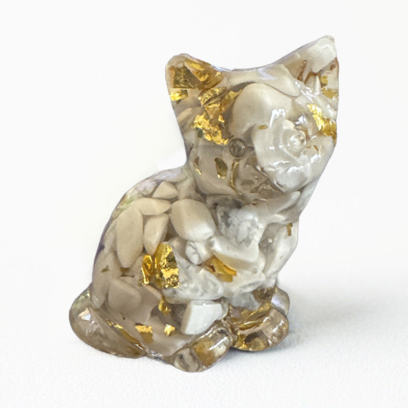 Handmade Natural Crystal Gemstone Sitting Cat
