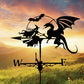 Witch and Dragon Stainless Steel Weathervane MW020