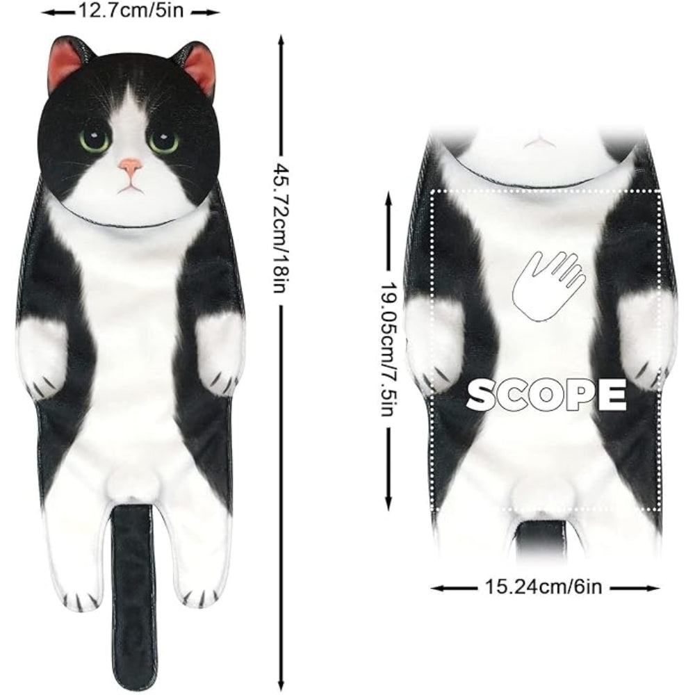 Adorable Cat Hand Towels - Tuxedo Cat