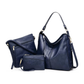 Luxury 3-Piece Leather Hobo Bag Set