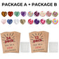 24 Pack Valentines Cards with Heart-Shape Crystals