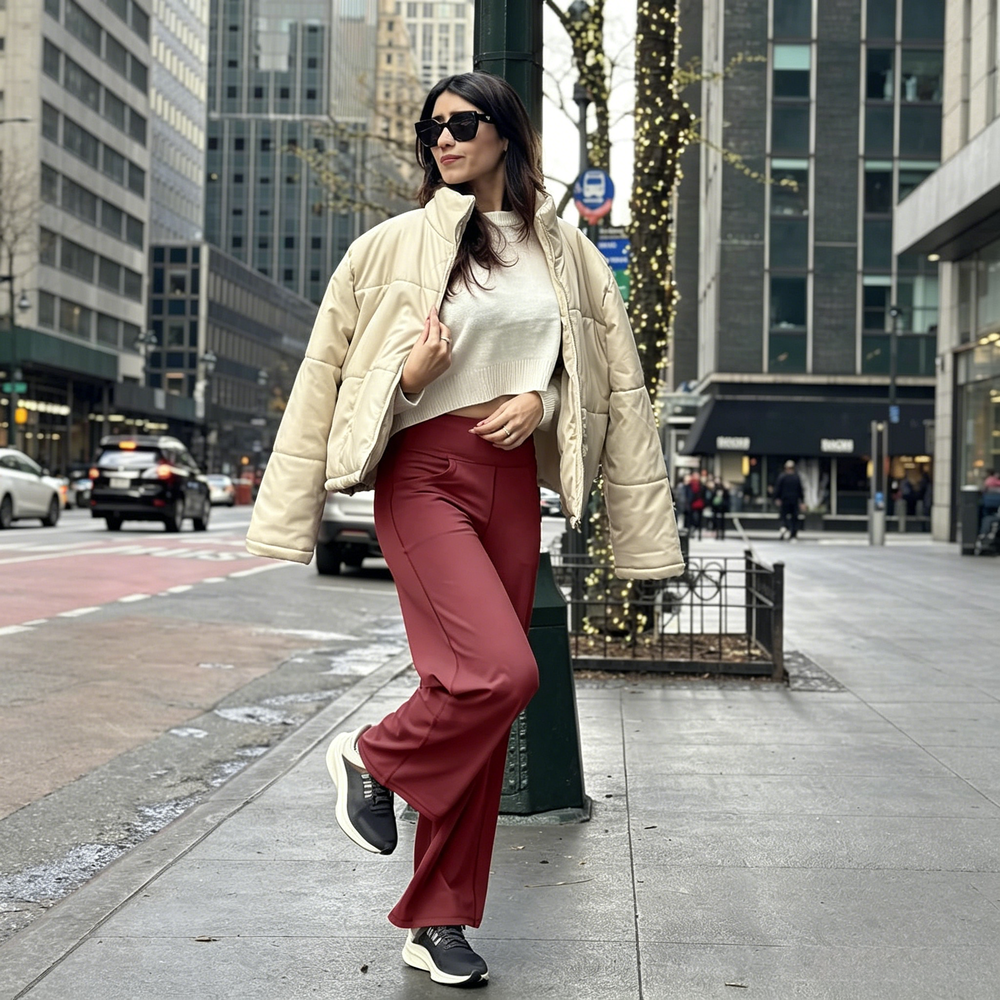 Wide Leg Pants Woman Yoga Pants with Pockets Stretch Loose Casual Lounge Sweatpants Petite/Regular/Tall
