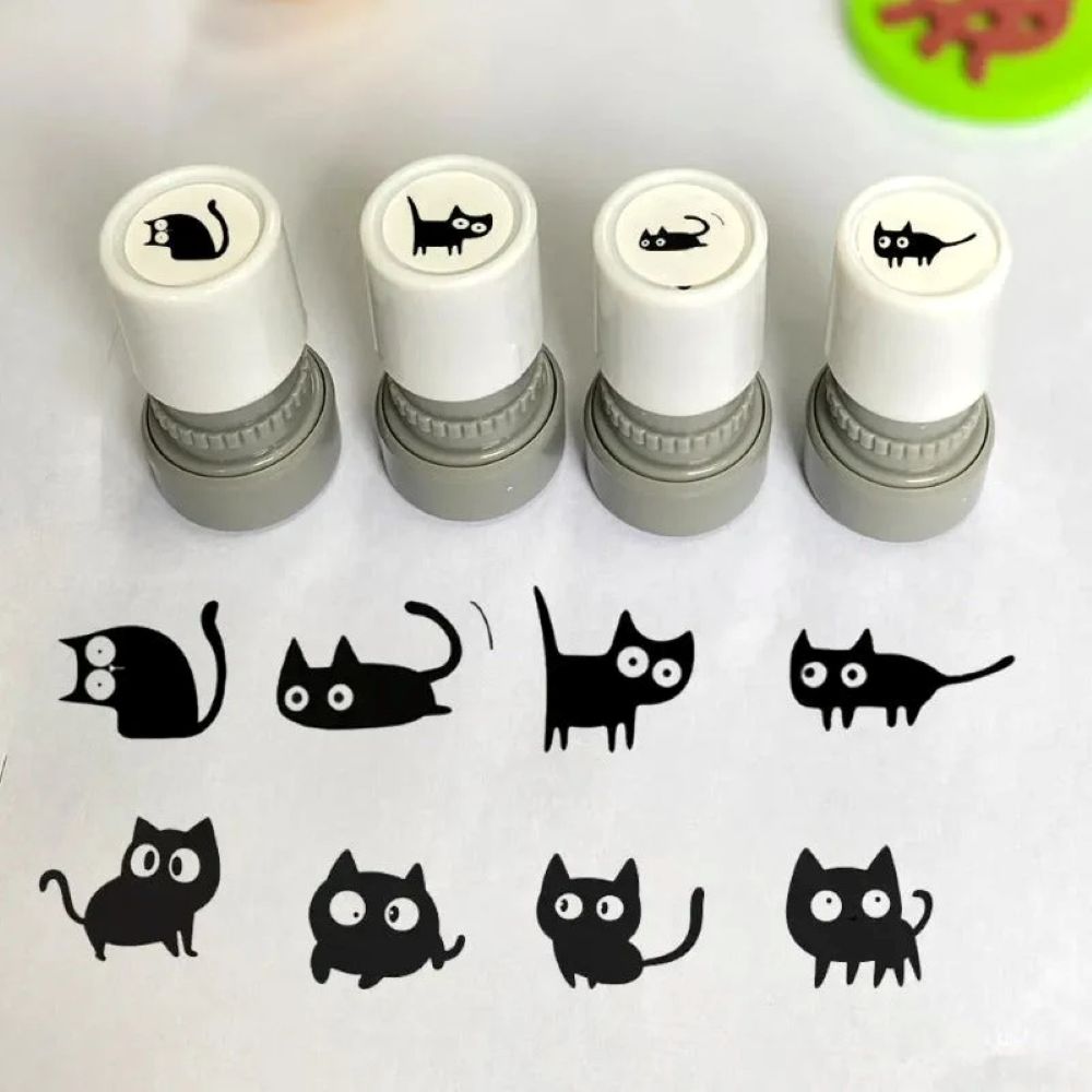 Self-Inking Mini Cat Stamps
