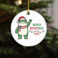 Merry Resistmas Portland Frog Printed Acrylic Decorative Ornament