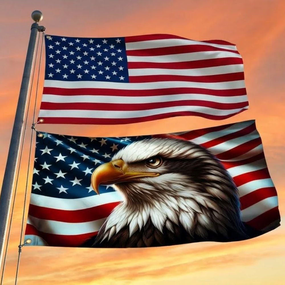 Patriotic Eagle American Flag - C033