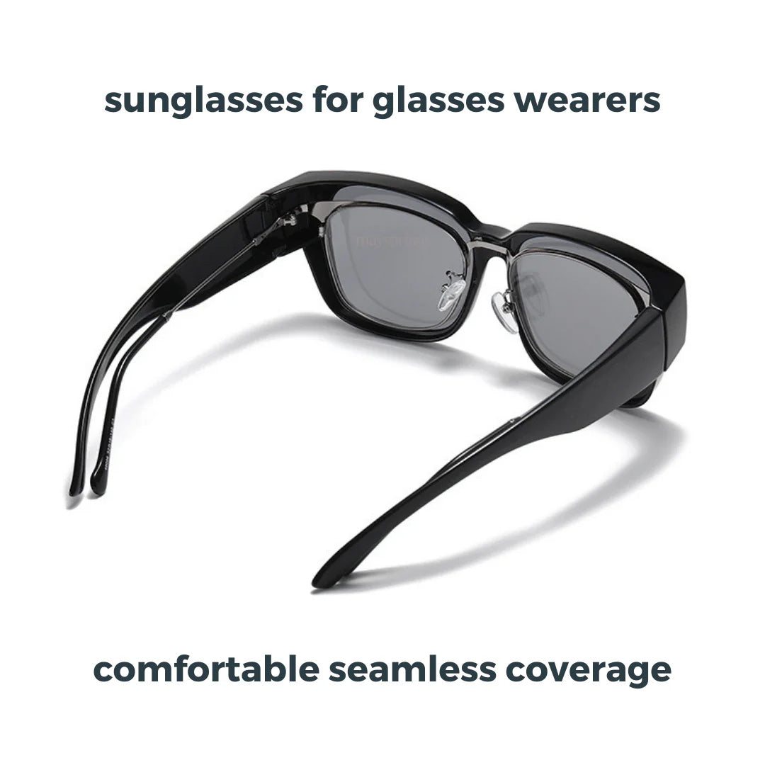 SnapShades MEN Sleek Black Fit Over Sunglasses