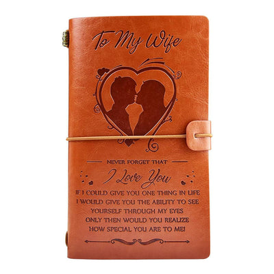 To My Wife - Never Forget That I Love You - Vintage Journal Notebook