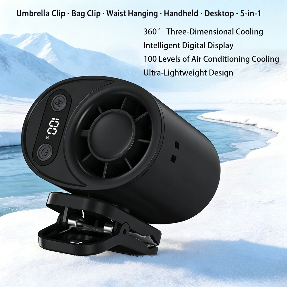 Portable Cooling Clip-On Fan - Rechargeable Clip Fan