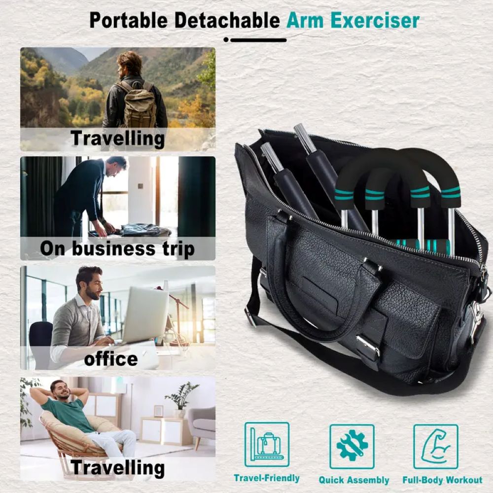 Portable Arm Trainer - Adjustable Spring Resistance Upper Body Workout