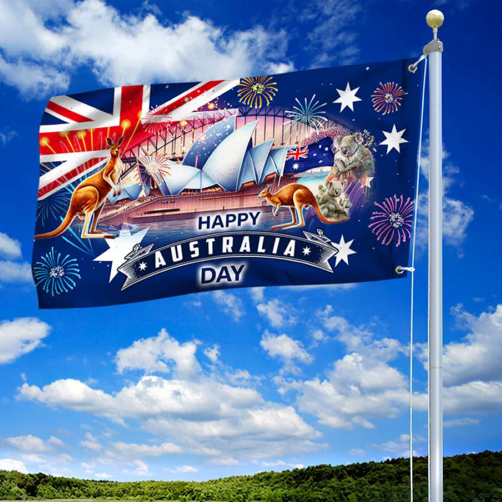 Happy Australia Day Flag - C034