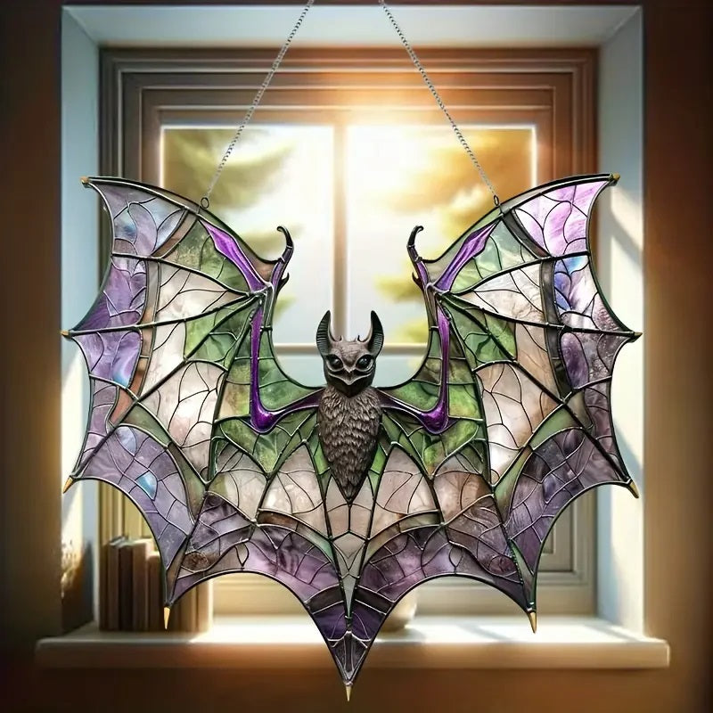 Bat Purple Acrylic Window Hanging Ornament