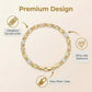 14K Gold Tri-Color Mariner Link Bracelet for Women