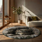 Mystic Wolf Cave - 3D Illusion Round Rug - H635