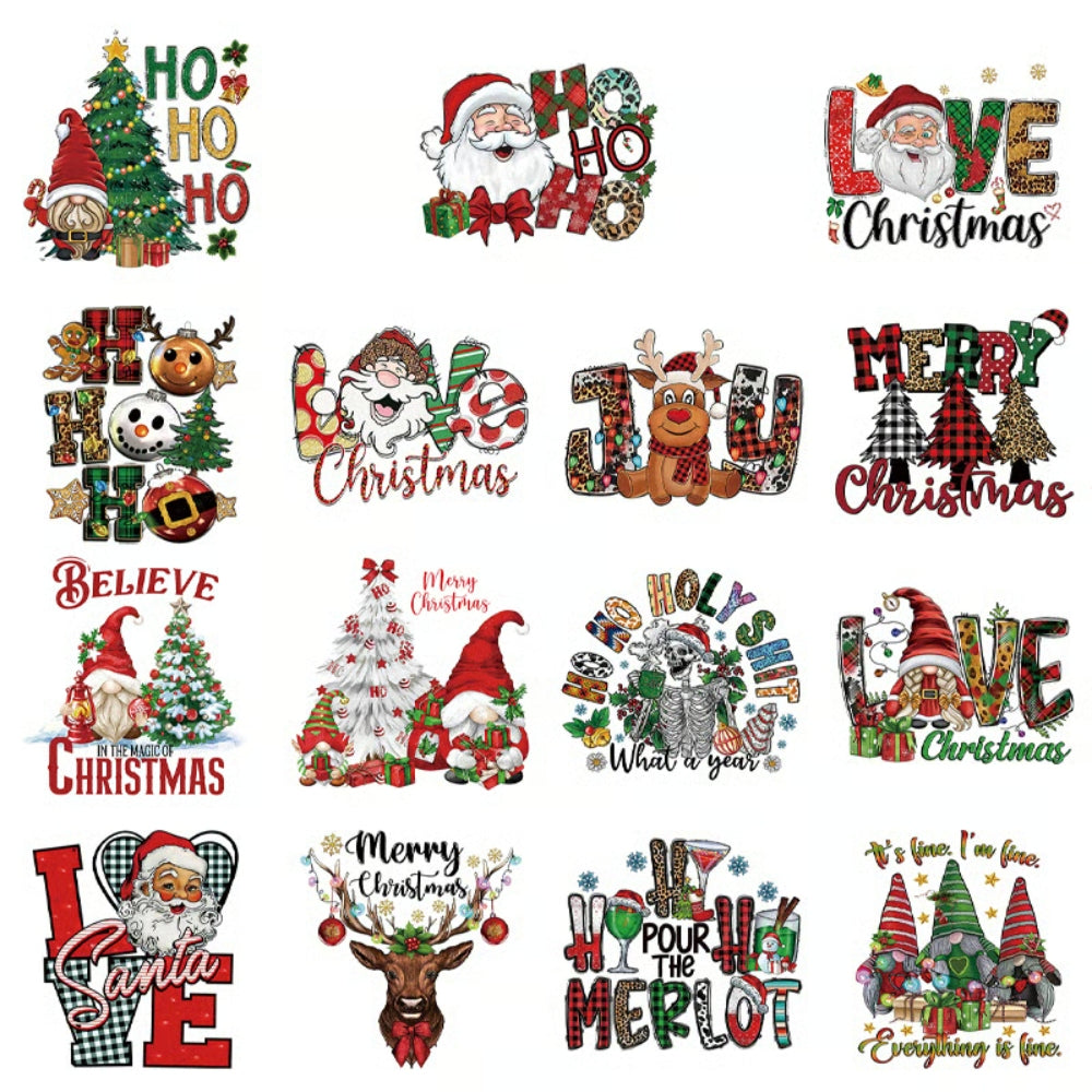 Christmas Mystery DTF Transfer Bundle for T-Shirts, Totes & DIY Gifts