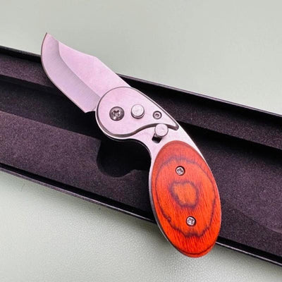 Wood Handle Outdoor Mini Folding Knife