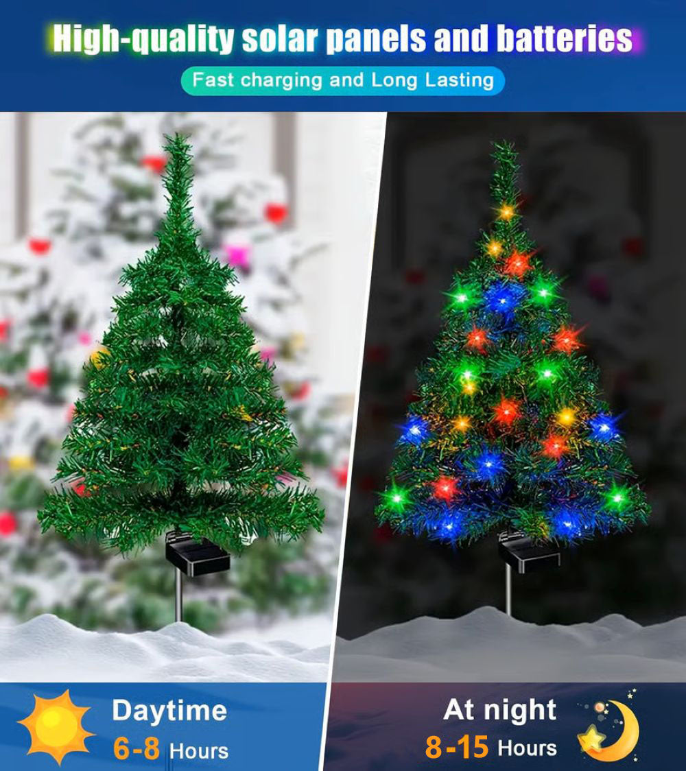 Solar Christmas Tree Lights Holiday Decorations, Outdoor Courtyards, Gardens, Lawns, Small Path Lights, Atmosphere Lights