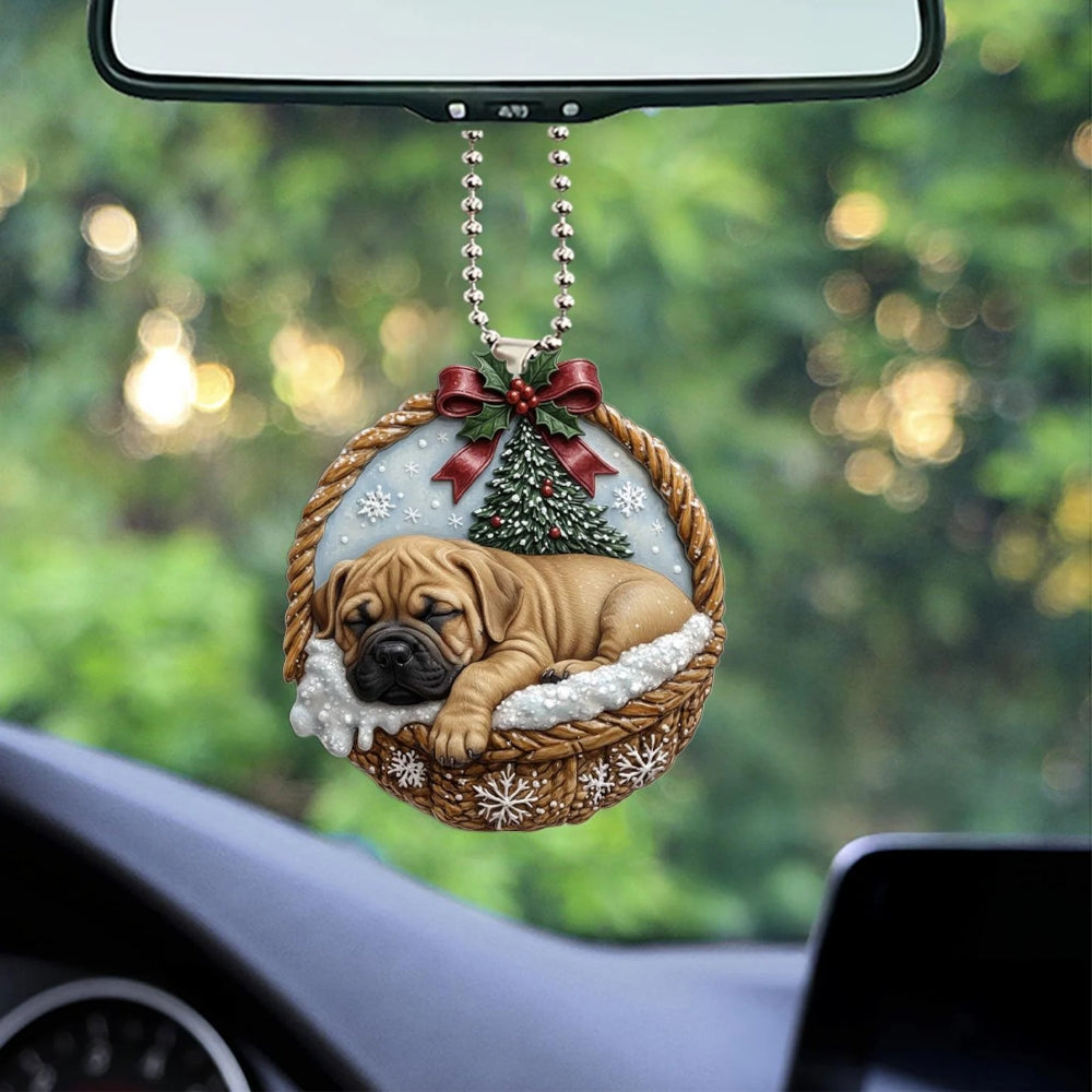 Bullmastiff In Mini Baskets Ornament - MB003