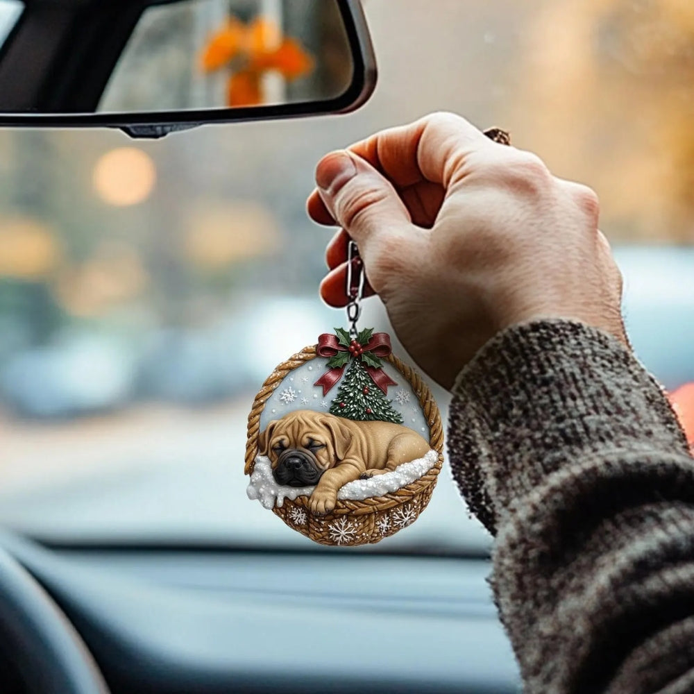 Bullmastiff In Mini Baskets Ornament - MB003