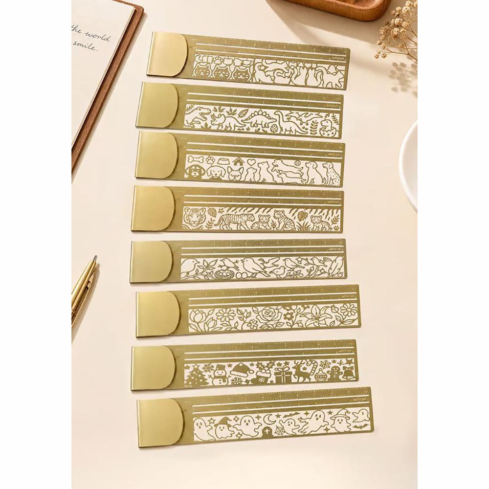 3-in-1 Metal Bookmark Ruler - Bookmark, Ruler & Coloring