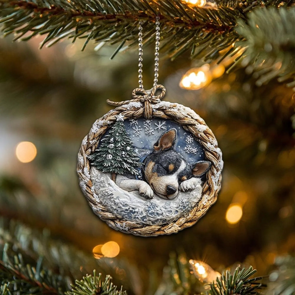 Australian Cattle Dog In Mini Baskets Ornament - MB030