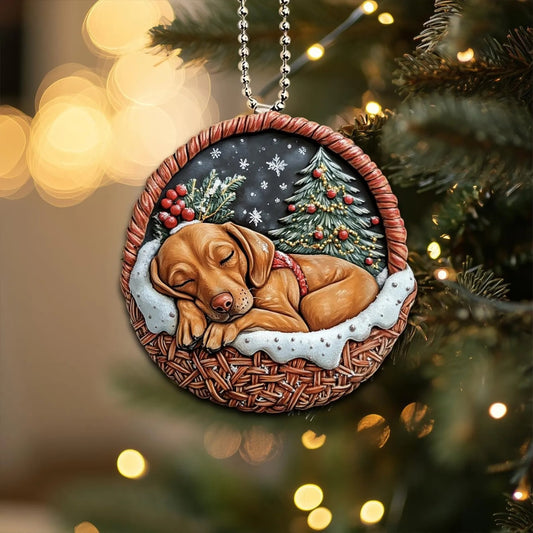 Vizsla In Mini Baskets Ornament - MB032