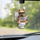 Cairn Terrier - Dog Sitting On Toilet Ornament  OT032
