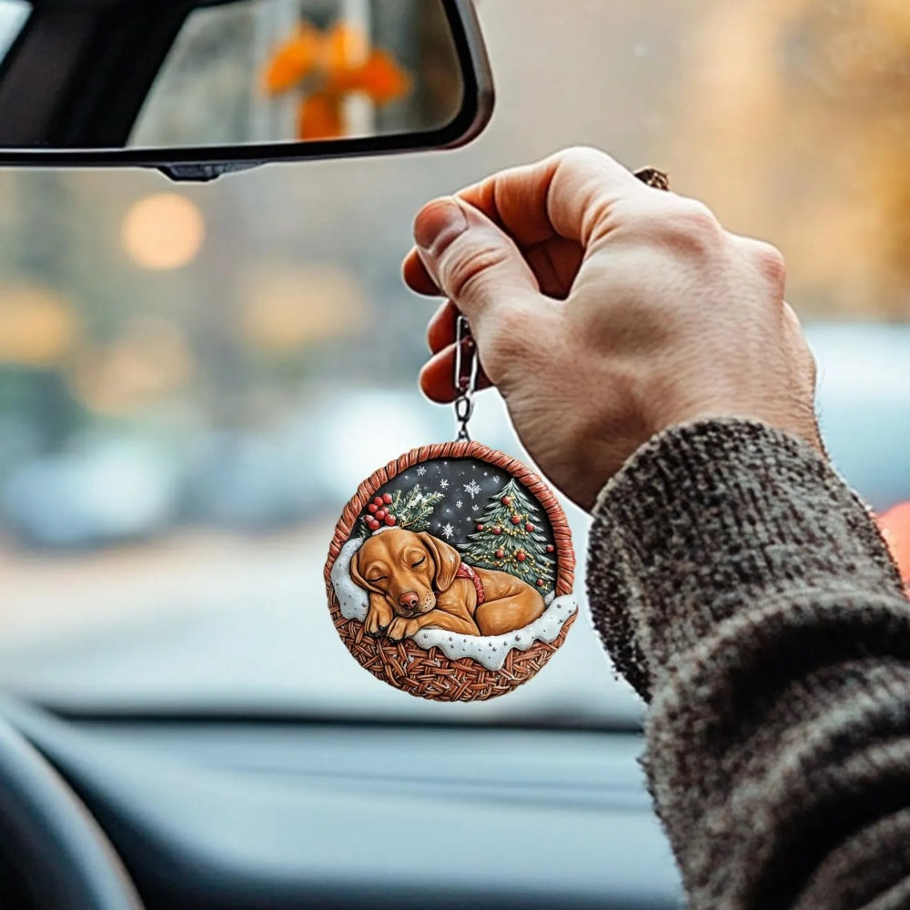 Vizsla In Mini Baskets Ornament - MB032