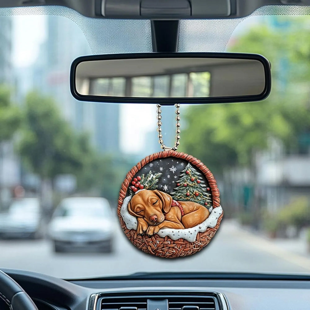 Vizsla In Mini Baskets Ornament - MB032