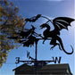 Witch and Dragon Stainless Steel Weathervane MW020