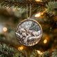 Weimaraner In Mini Baskets Ornament - MB033