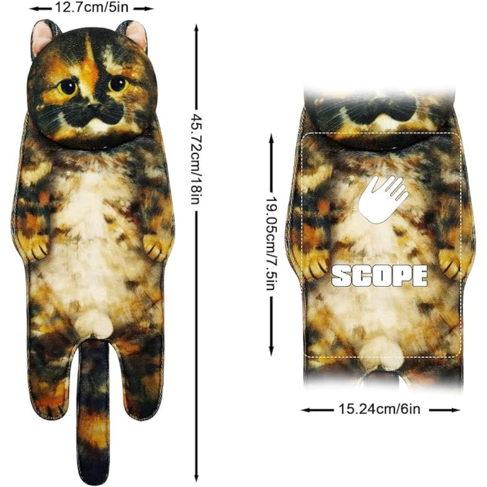 Adorable Cat Hand Towels - Tortoiseshell Cat