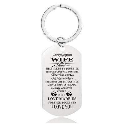 I'll Be By Your Side Through Good And Bad Time - Inspirational Keychain - A915