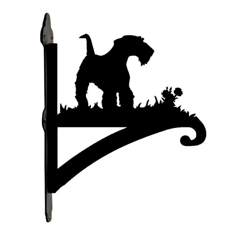 Airedale Terrier Metal Hanging Bracket Plant Stand PS045