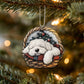 Old English Sheepdog In Mini Baskets Ornament - MB036