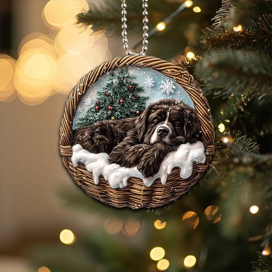 Newfoundland In Mini Baskets Ornament - MB037