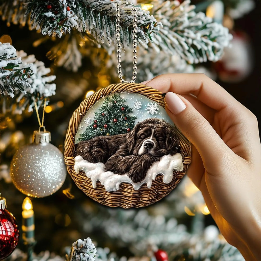 Newfoundland In Mini Baskets Ornament - MB037