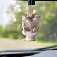 Sphynx Cat - Dog Sitting On Toilet Ornament  OT038
