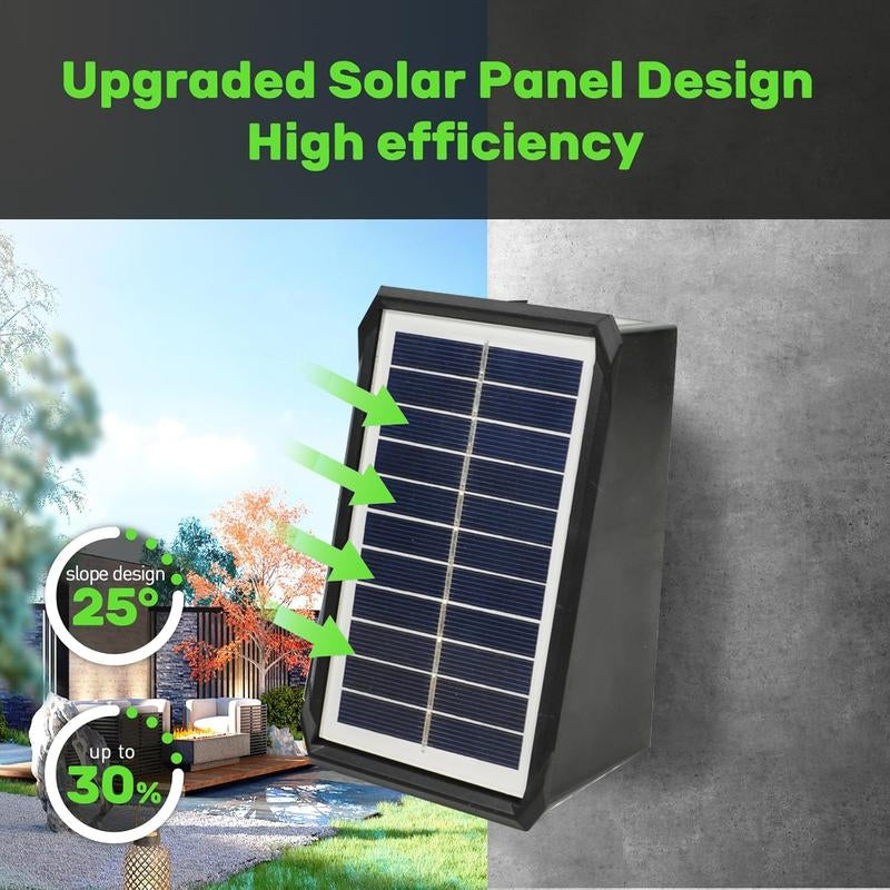 4 LED Solar Colorful Wall Lights Outdoor Light Waterproof