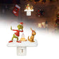 3D Elk Campfire Night Light – Christmas Flickering Flame Ambient Lamp