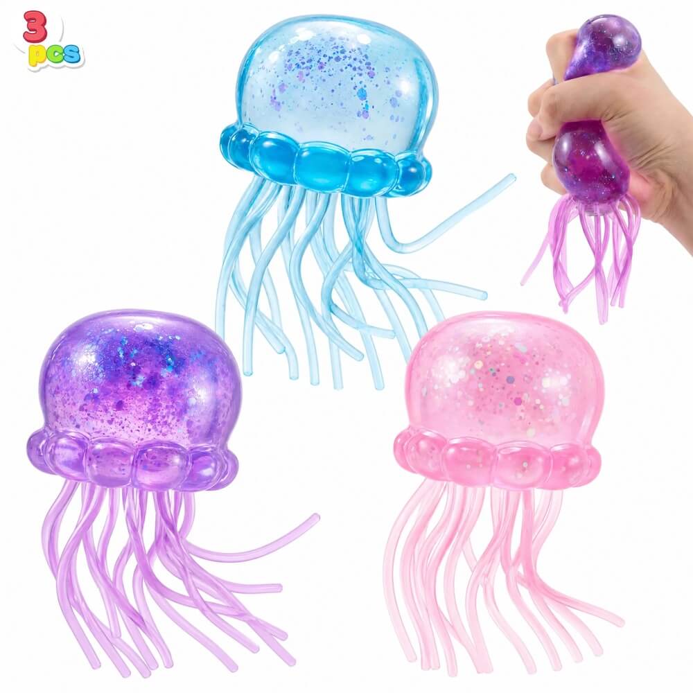 Jellyfish Stress Relief Toys – Glitter Squishy Toy
