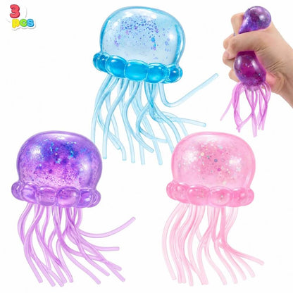 Jellyfish Stress Relief Toys – Glitter Squishy Toy
