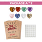 24 Pack Valentines Cards with Heart-Shape Crystals