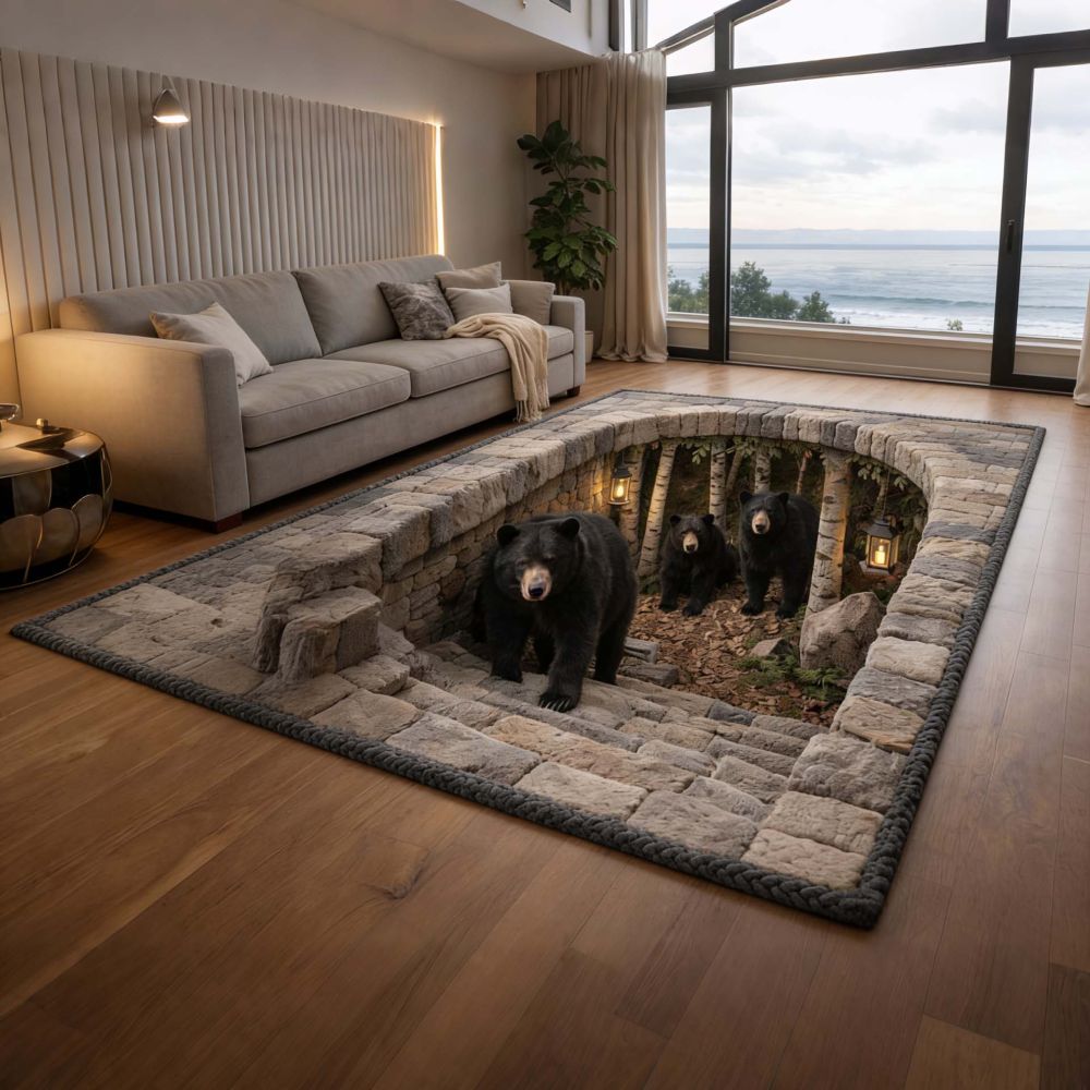 Rustic Guardian - 3D Illusion Area Rug  - H653