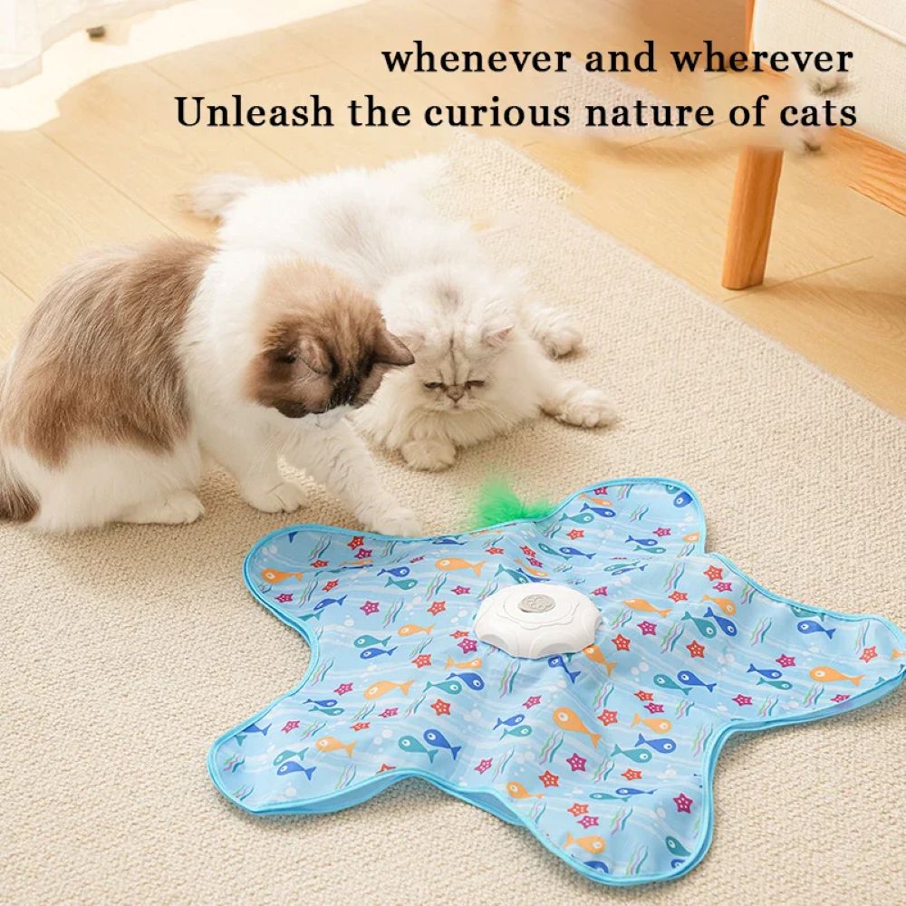 Interactive Hide & Seek Cat Toy With Moving Feather