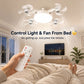 E27 Screw-In Ceiling Fan Light – 19.69" LED Cooling Fan with Remote for Hot Rooms