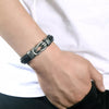 "Grandfather and Grandson Forever Linked Together" Braided Leather Bracelet