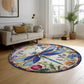 Floral Dragonfly - 3D Illusion Round Rug - H642